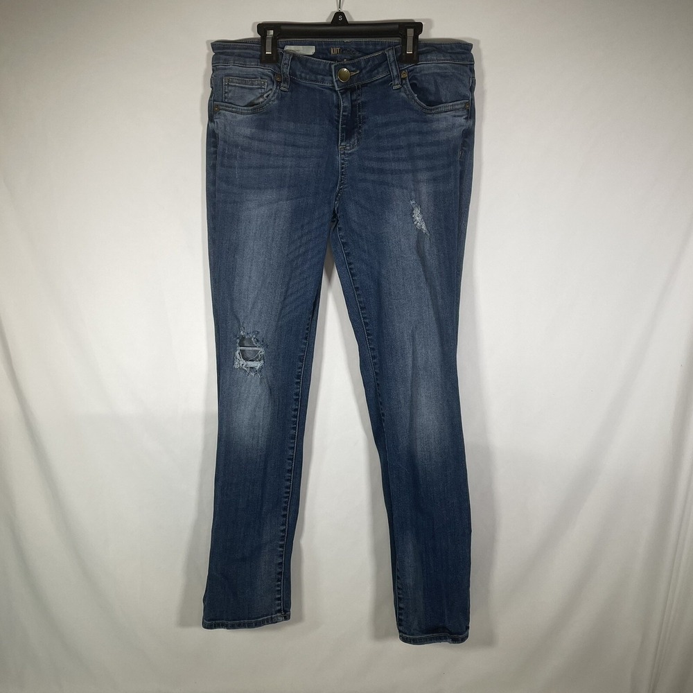 Kut From The Kloth Catherine Boyfriend Medium Wash Straight Leg Jeans Size 8